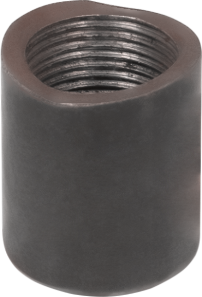 Welded muff with shaping